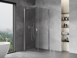 Mexen Mist-B Hinged Shower Enclosure 95 x 95 cm, Transparent, Chrome - 8A2T-095-095-01-00