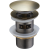 Mexen click-clack round waste with overflow, antique brass - 79920-40