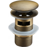 Mexen click-clack round stopper with overflow, antique bronze - 79920-30