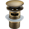 Mexen round click-clack plug with overflow, Antique bronze - 79920-30