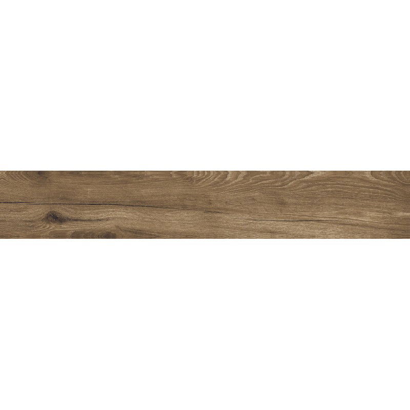 Mexen Lumiere Walnut glazed rectified stoneware, wood-like floor-wall tile 120 x 20 cm, matte - TL608-120-020-02