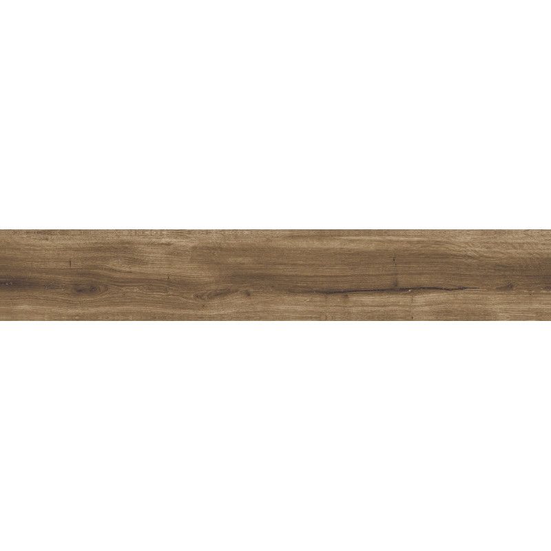 Mexen Lumiere Nogal glazed rectified porcelain tile G1, wood-like floor and wall tile 120 x 20 cm, matte - TL608-120-020-02
