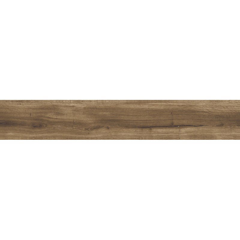 Mexen Lumiere Walnut glazed rectified stoneware, wood-like floor-wall tile 120 x 20 cm, matte - TL608-120-020-02