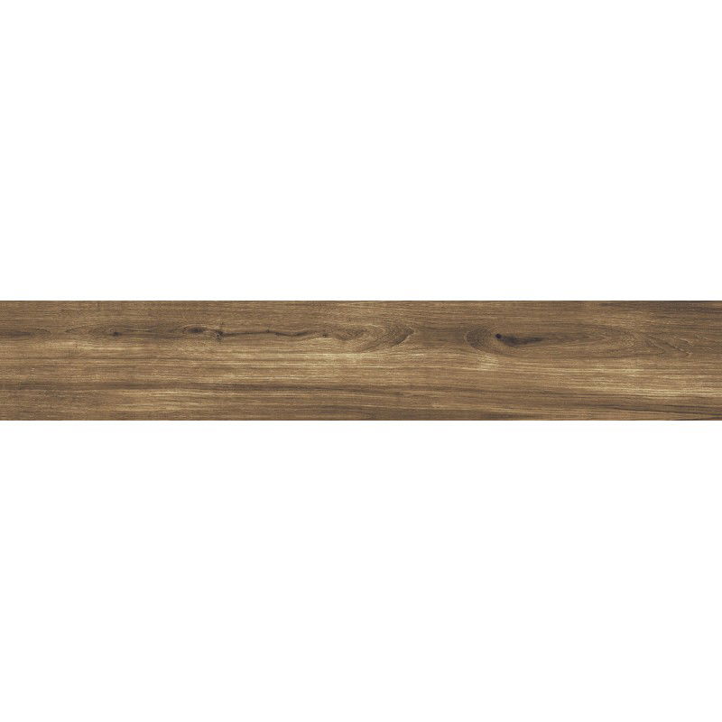 Mexen Lumiere Walnut glazed rectified stoneware, wood-like floor-wall tile 120 x 20 cm, matte - TL608-120-020-02