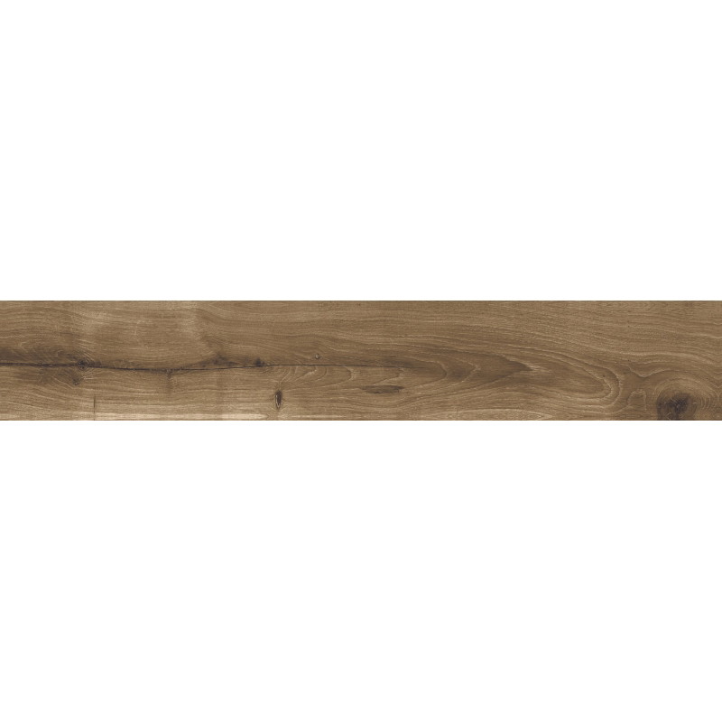 Mexen Lumiere Nogal glazed rectified porcelain tile G1, wood-like floor and wall tile 120 x 20 cm, matte - TL608-120-020-02