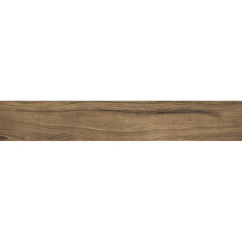 Mexen Lumiere Walnut glazed rectified stoneware, wood-like floor-wall tile 120 x 20 cm, matte - TL608-120-020-02