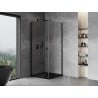 Mexen Mist-B 90 x 90 cm Pivot Shower Cabin, Transparent, Black - 8A2T-090-090-70-00
