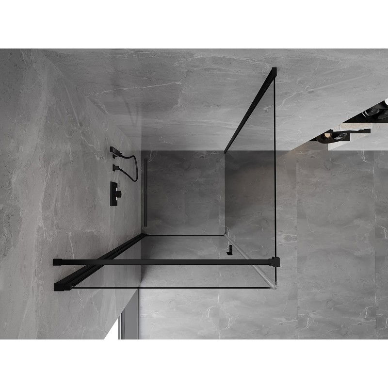 Mexen Mist-B Hinged Shower Enclosure 85 x 85 cm, Transparent, Black - 8A2T-085-085-70-00