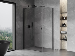 Mexen Mist-B shower enclosure hinged 70 x 95 cm, transparent, black - 8A2T-070-095-70-00