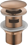 Mexen round click-clack plug with overflow, Rose gold - 79920-60