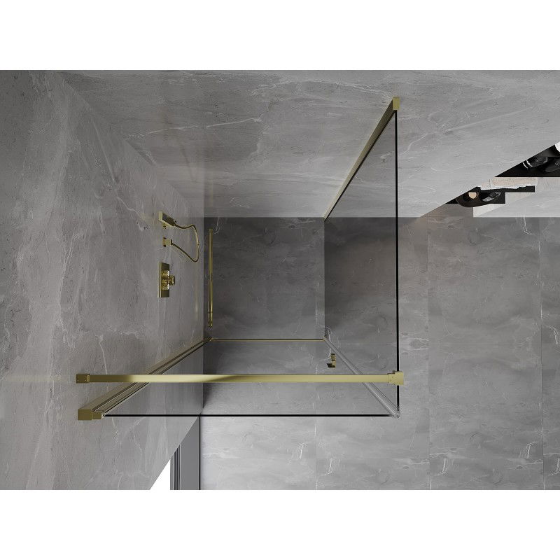 Mexen Mist-B Hinged Shower Enclosure 75 x 75 cm, Transparent, Gold - 8A2T-075-075-50-00