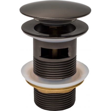 Mexen click-clack plug round with overflow, graphite - 79920-66