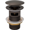Mexen click-clack plug round with overflow, graphite - 79920-66