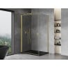 Mexen Mist-B hinged shower enclosure 70 x 85 cm, transparent, brushed gold - 8A2T-070-085-55-00