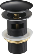 Mexen round click-clack drain stopper with overflow, black - 79920-70