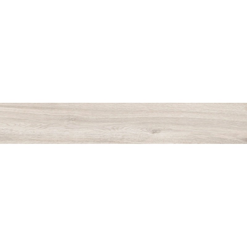 Mexen Hirera White glazed rectified porcelain, wood-like floor-wall tile 120 x 20 cm, matte - TL611-120-020-09