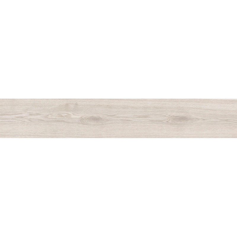 Mexen Hirera White glazed rectified porcelain, wood-like floor-wall tile 120 x 20 cm, matte - TL611-120-020-09