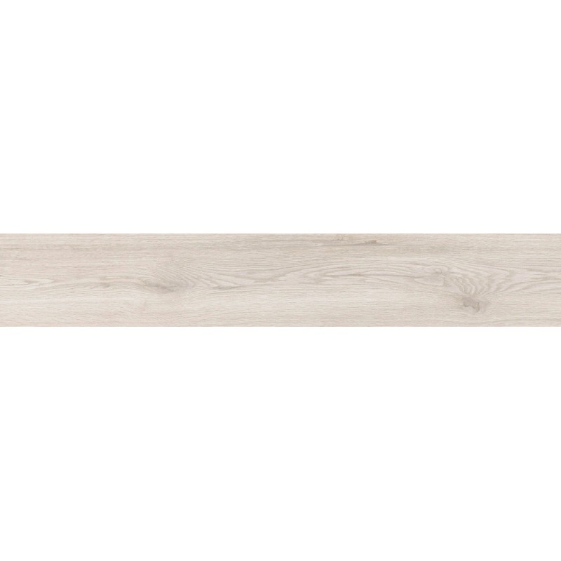 Mexen Hirera White glazed rectified porcelain, wood-like floor-wall tile 120 x 20 cm, matte - TL611-120-020-09