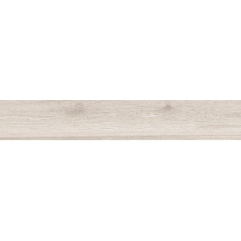 Mexen Hirera White glazed rectified porcelain, wood-like floor-wall tile 120 x 20 cm, matte - TL611-120-020-09