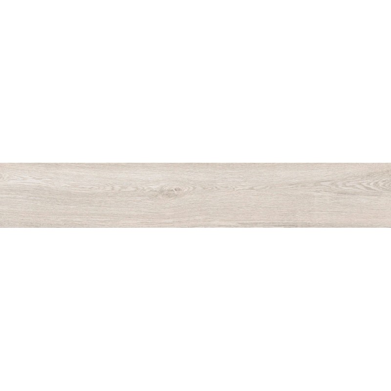 Mexen Hirera White glazed rectified porcelain, wood-like floor-wall tile 120 x 20 cm, matte - TL611-120-020-09
