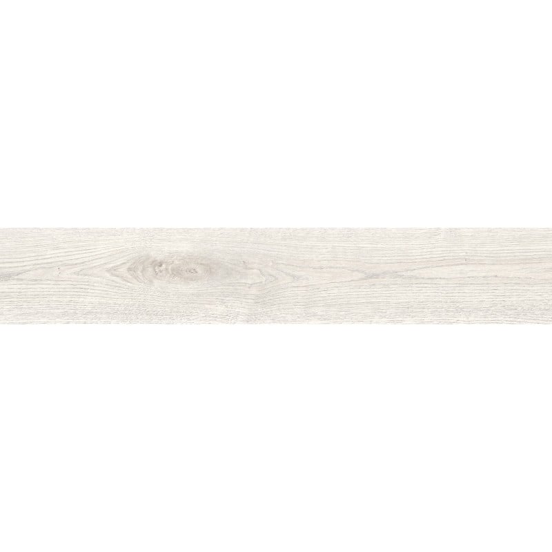 Mexen Wood Ville White glazed rectified G1, wood-like floor-wall tile 120 x 20 cm, carving - TL613-120-020-01