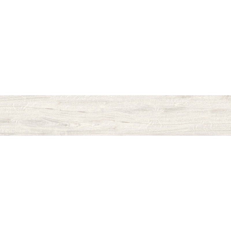 Mexen Wood Ville White glazed rectified G1, wood-like floor-wall tile 120 x 20 cm, carving - TL613-120-020-01