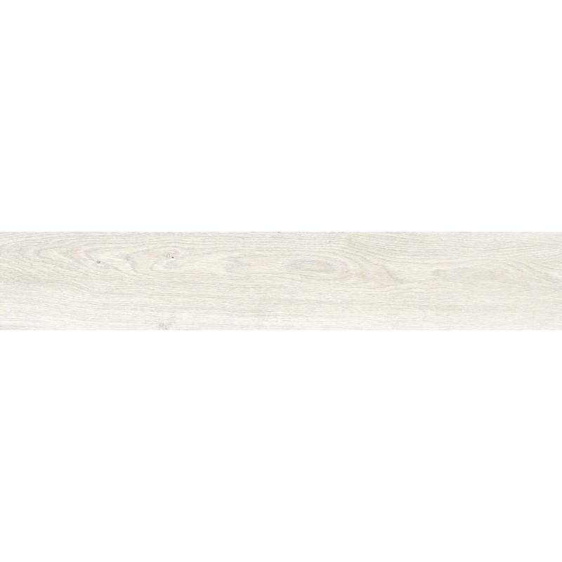 Mexen Wood Ville White glazed rectified G1, wood-like floor-wall tile 120 x 20 cm, carving - TL613-120-020-01