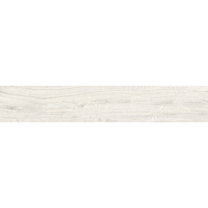 Mexen Wood Ville White glazed rectified G1, wood-like floor-wall tile 120 x 20 cm, carving - TL613-120-020-01