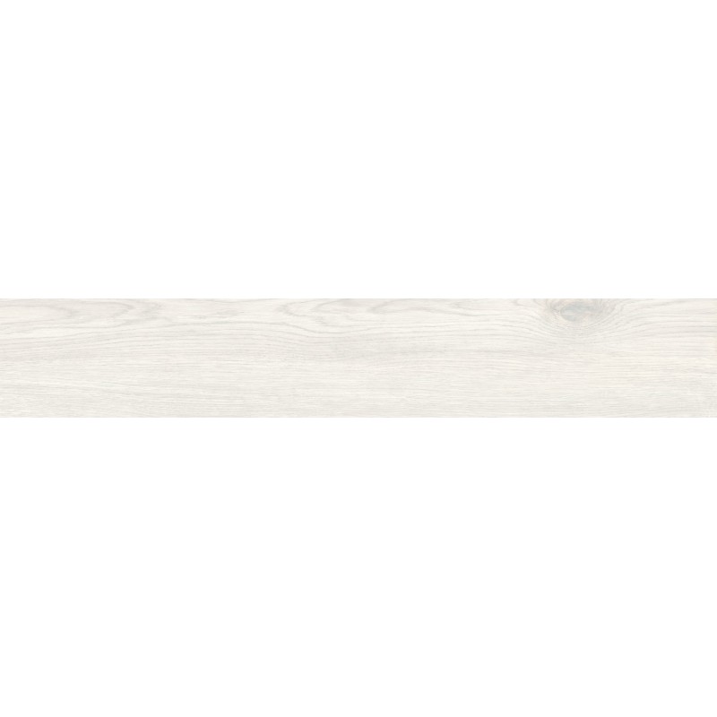 Mexen Savana Bianco glazed rectified porcelain stoneware, wood-like floor-wall tile 120 x 20 cm, carving - TL614-120-020-00