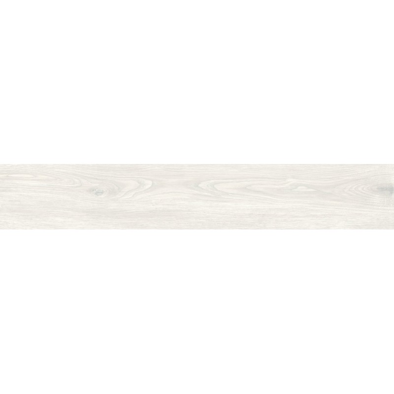 Mexen Savana Bianco glazed rectified porcelain stoneware, wood-like floor-wall tile 120 x 20 cm, carving - TL614-120-020-00