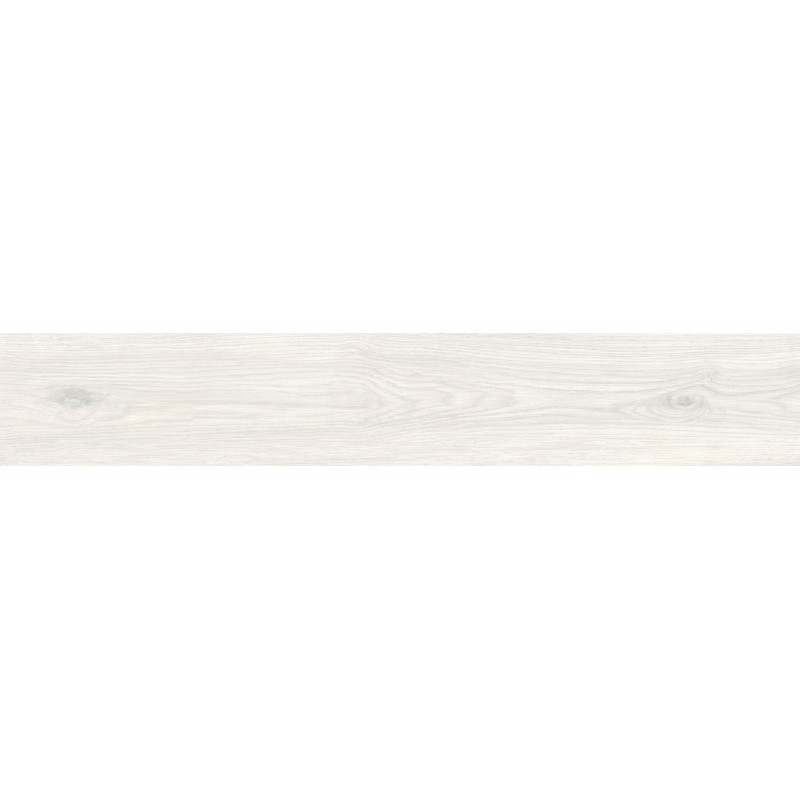 Mexen Savana Bianco glazed rectified porcelain stoneware, wood-like floor-wall tile 120 x 20 cm, carving - TL614-120-020-00
