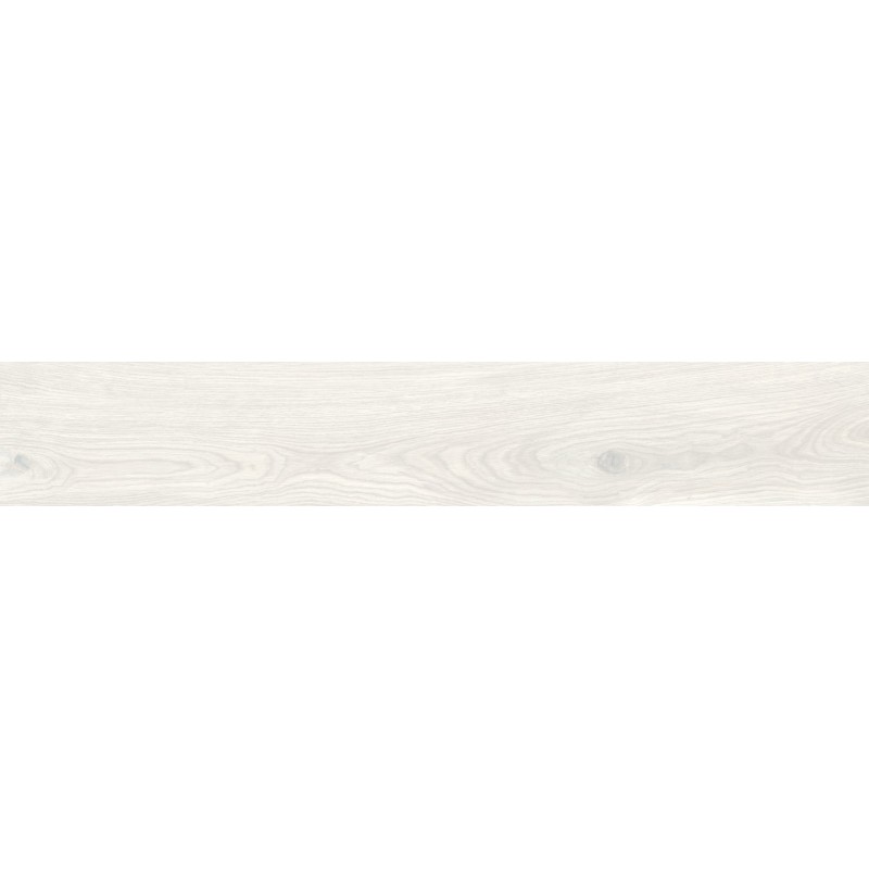 Mexen Savana Bianco glazed rectified porcelain stoneware, wood-like floor-wall tile 120 x 20 cm, carving - TL614-120-020-00
