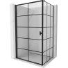 Mexen Mist-B hinged shower enclosure left 80 x 95 cm, black grid, black - 8A2T-080-095-70-77-L