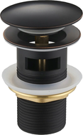 Mexen round click-clack plug with overflow, Antique black - 79920-79
