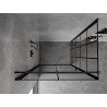 Mexen Mist-B left swing shower cabin 100 x 110 cm, black mesh, black - 8A2T-100-110-70-77-L