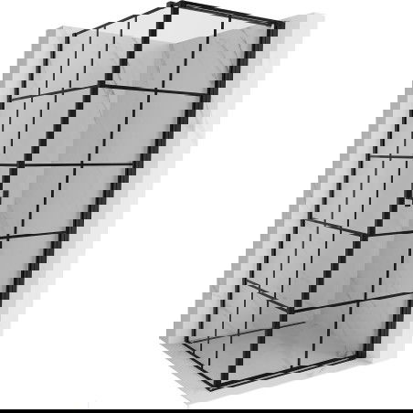 Mexen Mist-B hinged shower cabin right 80 x 80 cm, black grid, black - 8A2T-080-080-70-77-P