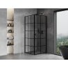 Mexen Mist-B right hinged shower cabin 90 x 90 cm, black grid, black - 8A2T-090-090-70-77-P