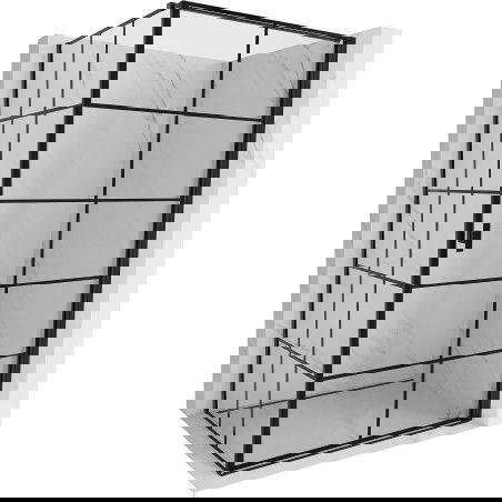 Mexen Mist-B right opening shower cabin 70 x 75 cm, black grid, black - 8A2T-070-075-70-77-P