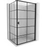 Mexen Mist-B shower enclosure hinged right 80 x 90 cm, black grid, black - 8A2T-080-090-70-77-P