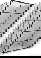 Mexen Mist-B right hinged shower enclosure 90 x 120 cm, black grid, black - 8A2T-090-120-70-77-P