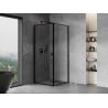 Mexen Mist-B left hinged shower enclosure 70 x 70 cm, black frame, black - 8A2T-070-070-70-70-L