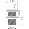 Mexen rotary click-clack stopper, chrome - 79913-00