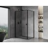Mexen Mist-B  Left Hinge Shower Enclosure 90 x 120 cm, Black Frame, Black - 8A2T-090-120-70-70-L