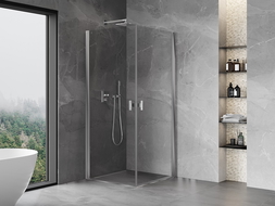Mexen Mist-B Duo hinged shower cabin 75 x 75 cm, transparent, chrome - 8A2-075-075-01-00