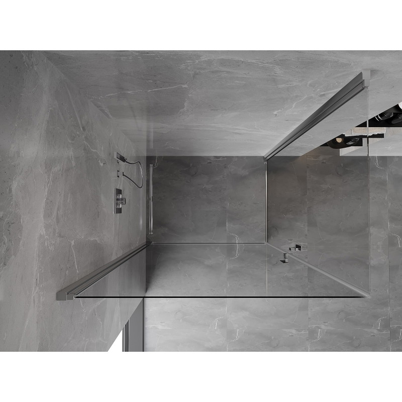 Mexen Mist-B Duo Swing Shower Enclosure 95 x 90 cm, Transparent, Chrome - 8A2-095-090-01-00