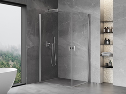 Mexen Mist-B Duo swing shower cabin 100 x 95 cm, transparent, chrome - 8A2-100-095-01-00