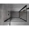 Mexen Mist-B Duo Hinged Shower Enclosure 100 x 70 cm, Black Frame, Black - 8A2-100L-070P-70-70