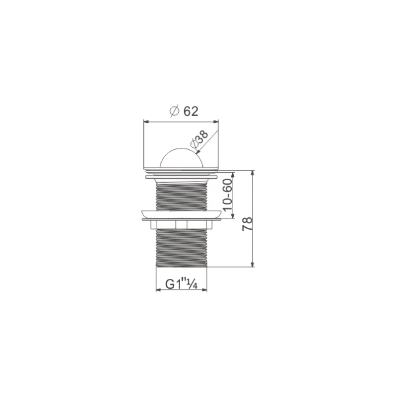 Mexen click-clack rotating stopper, black - 79913-70