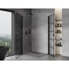 Mexen Mist-B Duo Hinged Shower Enclosure 70 x 100 cm, Black Grid, Black - 8A2-070L-100P-70-77