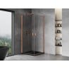Mexen Mist-B Duo hinged shower enclosure 70 x 70 cm, transparent, brushed copper - 8A2-070-070-65-00